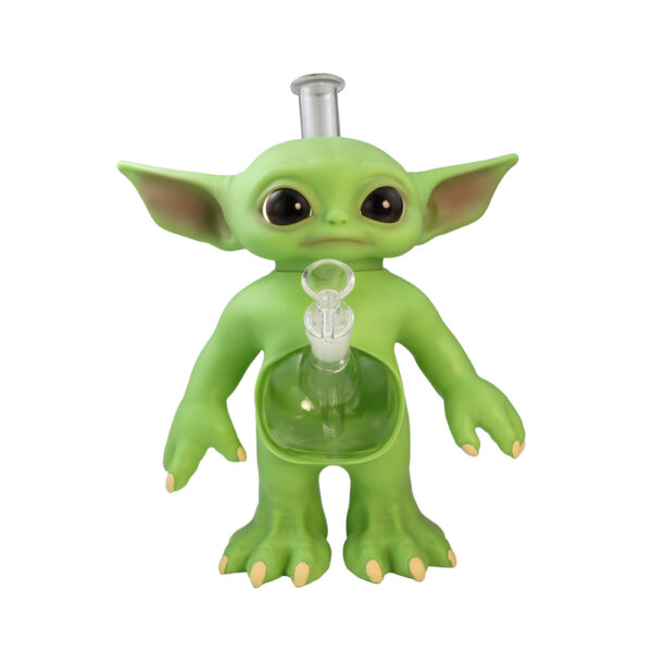 12 inches  Yoda glass water pipe