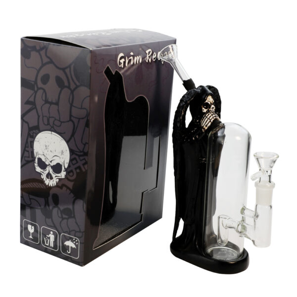 H278 8″ Grim Ripper Skull water pipe - Image 14