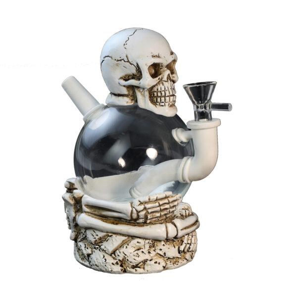 Resin Skull Ball Smoking Glass Water Pipe - Image 5