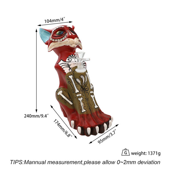 Resin Skull Cat Water pipe - Image 13