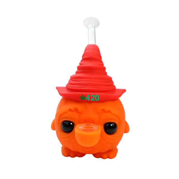 Silicone pumpkin wizard hat water pipe