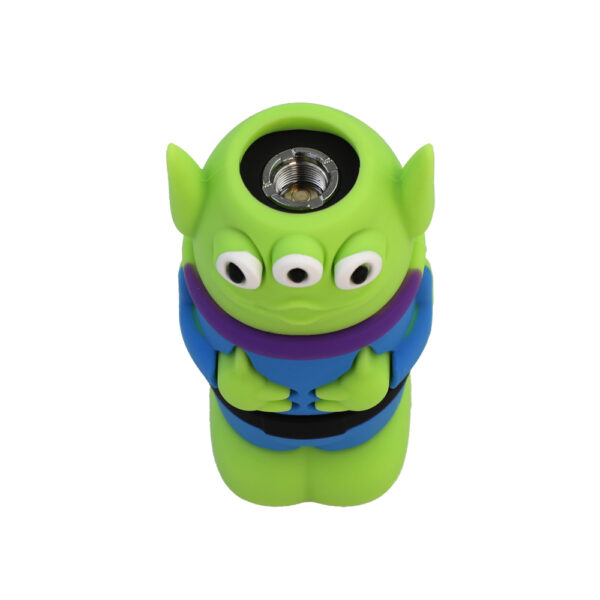 E4 Three-Eyed Alien Silicone CBD 510 Thread Rechargeable Type C 650 mah Battery Device - Image 2