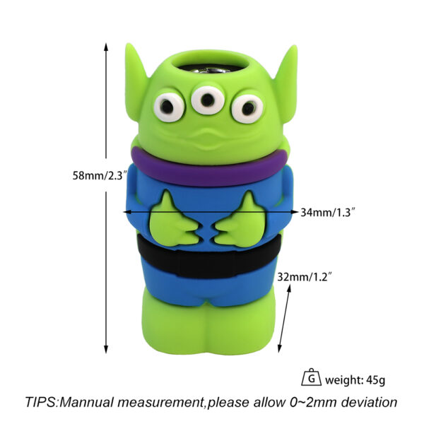 E4 Three-Eyed Alien Silicone CBD 510 Thread Rechargeable Type C 650 mah Battery Device - Image 7